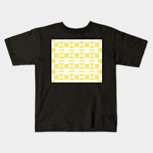 Abstract geometric pattern - gold and white. Kids T-Shirt